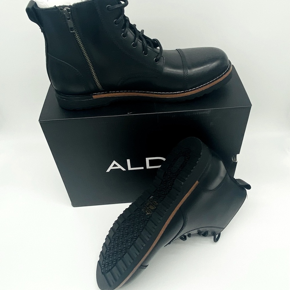 Aldo Black Leather Men's Boots
